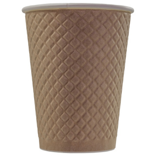 EM90-430-0349 Gobelet en papier "Waffle Kraft" 300&nbsp;ml