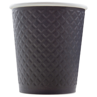 EM80-280-0478 Gobelet en papier Waffle Black 250&nbsp;ml