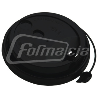 CH-80UB-K Couvercle en plastique 80 mm, noir, flip-top