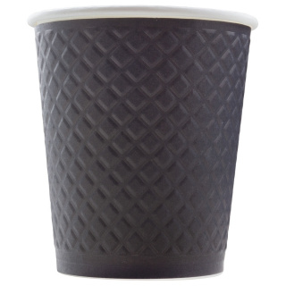 EM80-280-0478 Gobelet en papier Waffle Black 250 ml