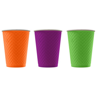 EM90-430-0480 Gobelet en papier Waffle Color Mix 300&nbsp;ml